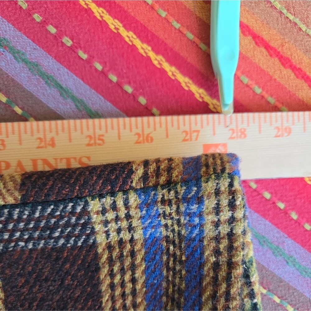 CIDER Brown Tweed Plaid Wide-Leg Bib Jumpsuit Overalls Romper XL Clueless Pocket - Picture 13 of 16